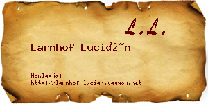 Larnhof Lucián névjegykártya