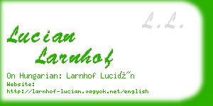 lucian larnhof business card